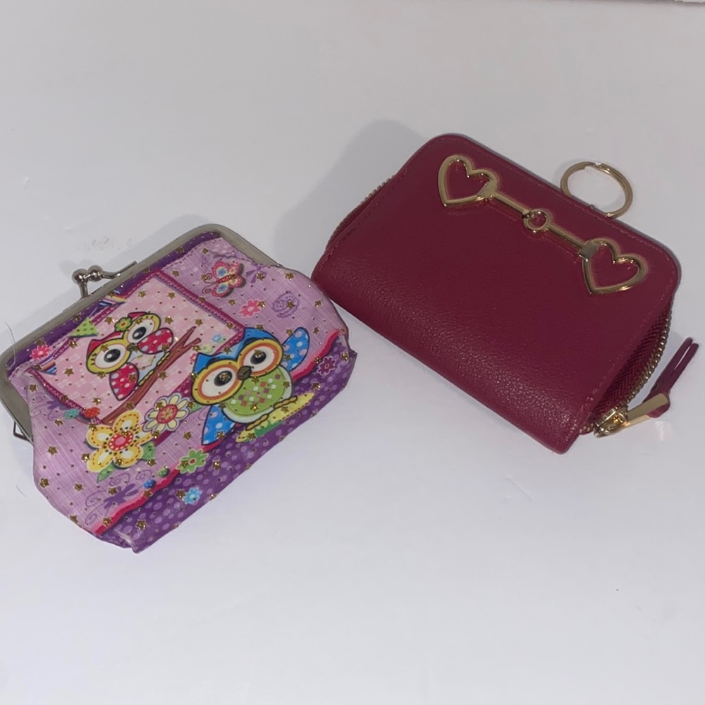 Owl change purse & Heart wallet